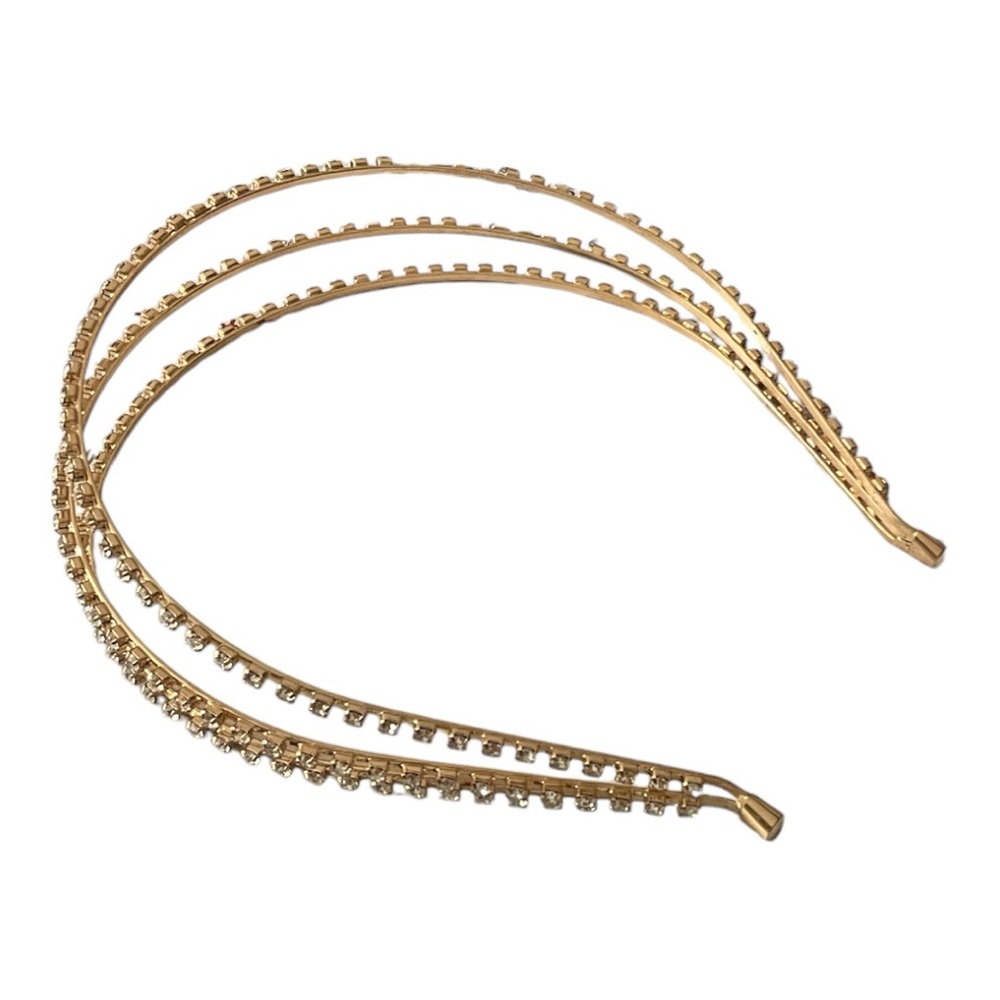Gold rhinestone head band